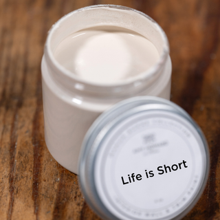 Manor Borne Wall Paint | Life is Short 4oz Sample jar with lid off| Amy Howard at Home
