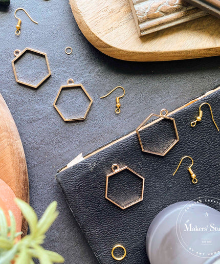 Resin Jewelry Frames - Hexagon