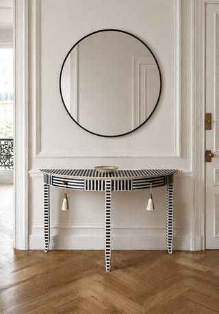 One Step Paint in Linen and Miracle Paint Black - Painted Table - Amy Howard Home
