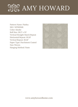 Paisley Wallpaper - Sample Memo 8.5"x11"