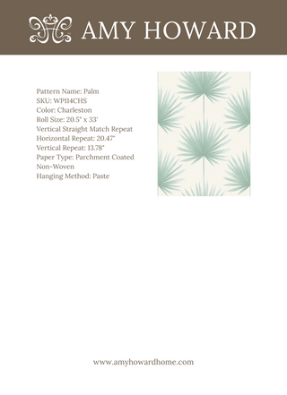 Palm Wallpaper - Sample Memo 8.5"x11"