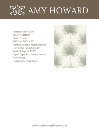 Palm Wallpaper - Sample Memo 8.5"x11"