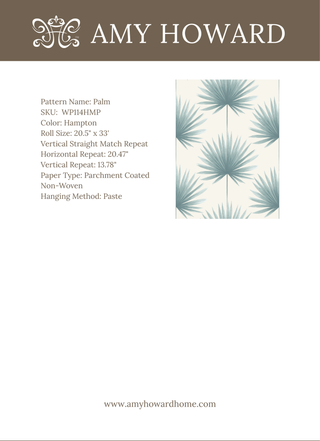 Palm Wallpaper - Sample Memo 8.5"x11"