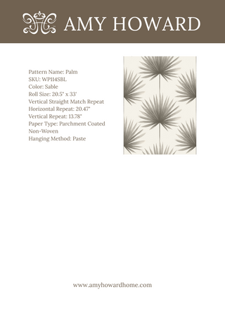 Palm Wallpaper - Sample Memo 8.5"x11"