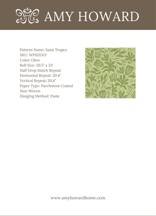 Saint Tropez Wallpaper - Sample Memo 8.5"x11"
