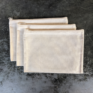 Set of 3 Canvas Pouches with protective lining