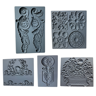 Tivoli, Le Jardin, Acanthus, Le Fleur, Laurel Wreath - 5 Decorative Mould Bundle ($20 Savings!)