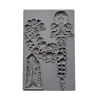 Versailles Silicone Mould with an ornate classical rosette panel, designed for casting appliqués for furniture, mantels, doors, and architectural accents.
