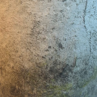 DIY Willy Guhl inspired finish created using Caproni Plaster Wrap and Milk Paint. 