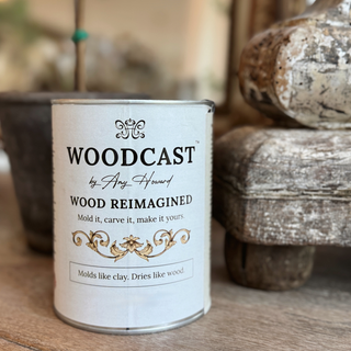 WoodCast moldable wood pulp by Amy Howard at Home used for creating custom wooden appliqués and furniture details