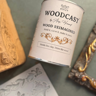 WoodCast moldable wood medium for furniture restoration, decorative arts, and DIY wood appliqués