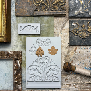 WoodCast detailing using the Royal Fleur Silicone Mold to create real wood embellished details