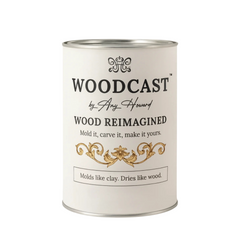 Can of Woodcast by Amy Howard on a white background