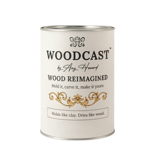 Can of Woodcast by Amy Howard on a white background