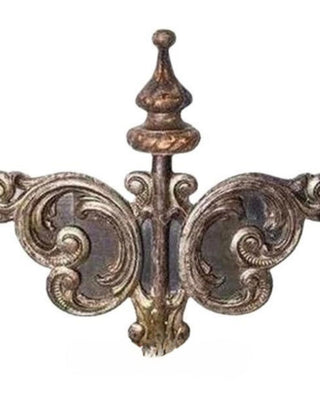 Antique tarnished silver and bronze architectural ornament with aged patina used as inspiration for the Aged Sterling Patina Finish by Amy Howard At Home