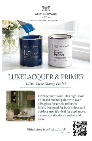 Amy Howard LuxeLacquer and Primer ultra high gloss enamel paint product overview