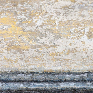 Close-up of Provence Patina Finish showing crackled gesso texture and sun-washed Amalfi Coast blue trim detail on accent table by Amy Howard At Home