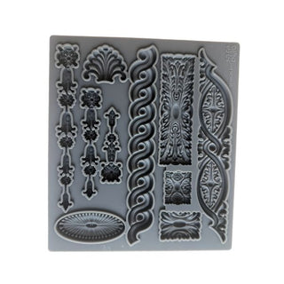 Amy Howard At Home Rolling Coin Decorative Silicone Mould featuring classical European coin medallion portraits and ornate decorative borders on a white background