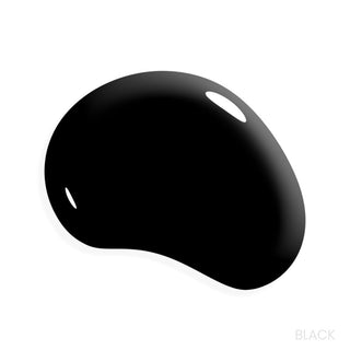 Black Paint Color Swatch in Miracle Cabinet Paint on White Background