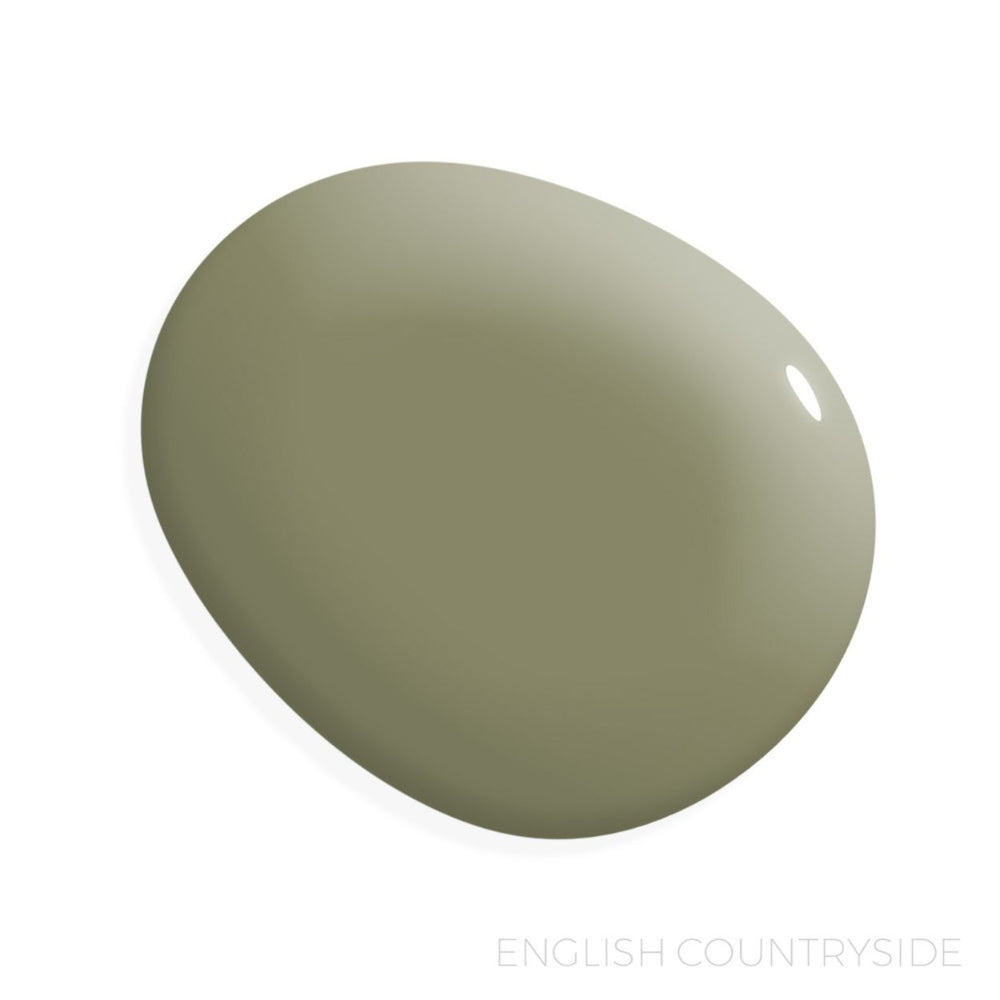 English Countryside Paint Color Swatch in Miracle Cabinet Paint on White Background
