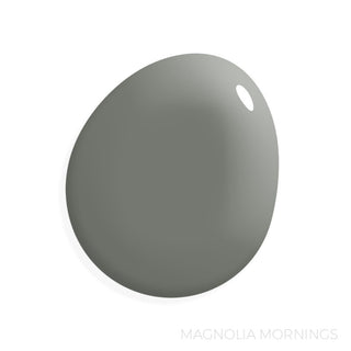 Magnolia Mornings Paint Color Swatch in Miracle Cabinet Paint on White Background