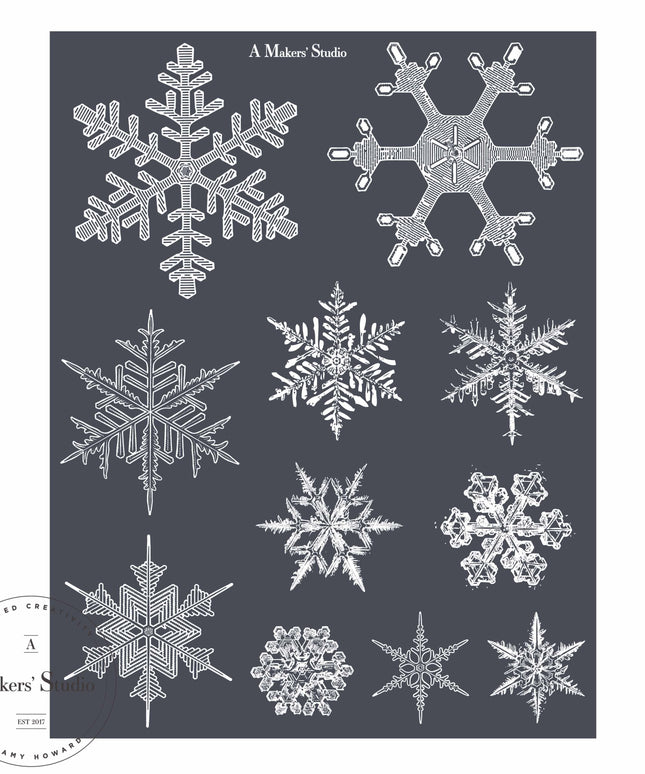Vintage Snowflakes - Mesh Stencil 8.5x11