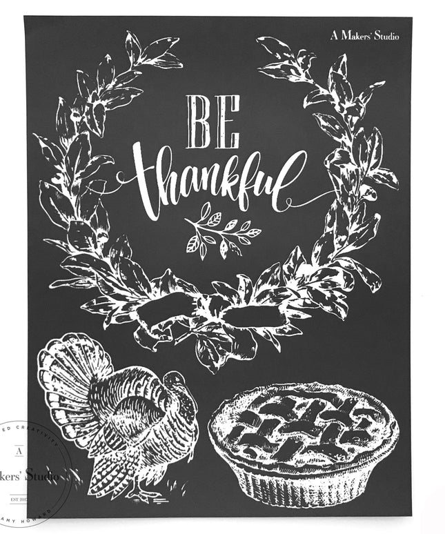 Be Thankful - Mesh Stencil 8.5x11