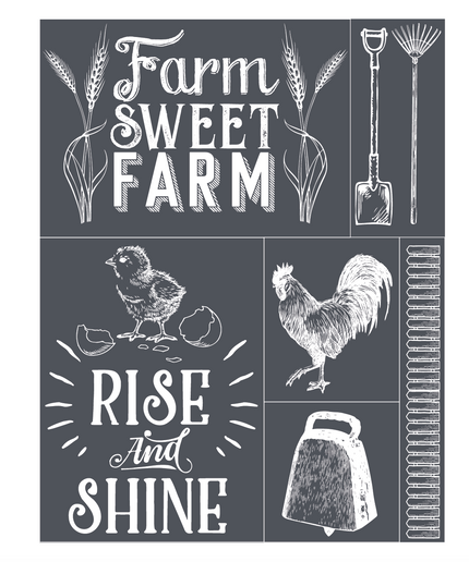 Farm Sweet Farm - Mesh Stencil 8.5x11