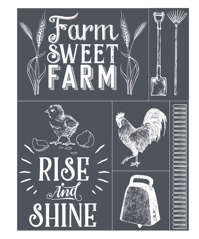 Farm Sweet Farm - Mesh Stencil 8.5x11