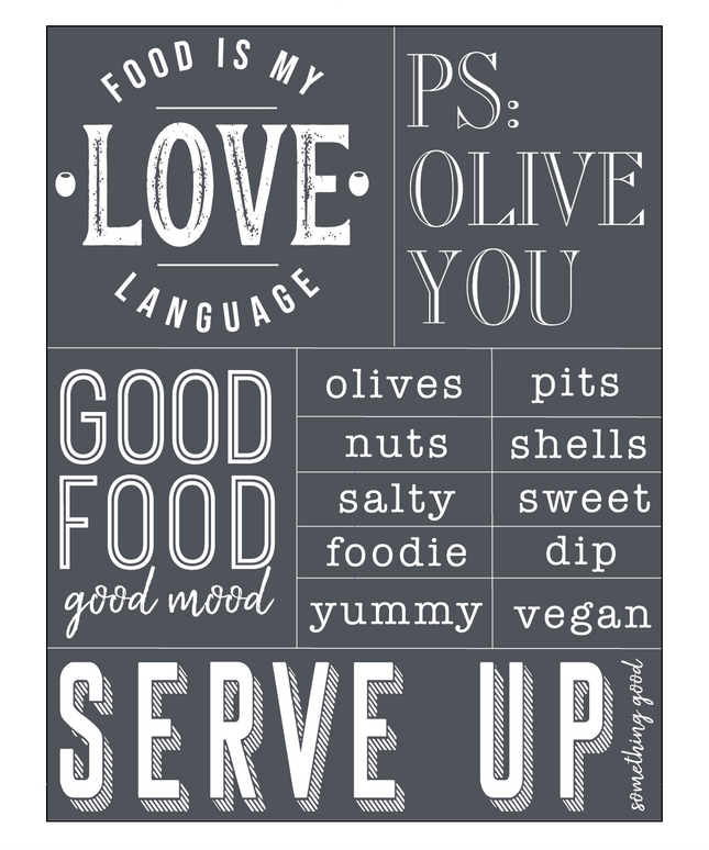 Food is My Love Language - Mesh Stencil 8.5x11
