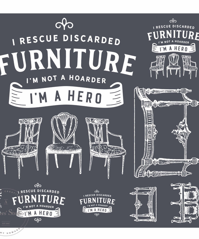 Furniture Hero - Mesh Stencil 12x12