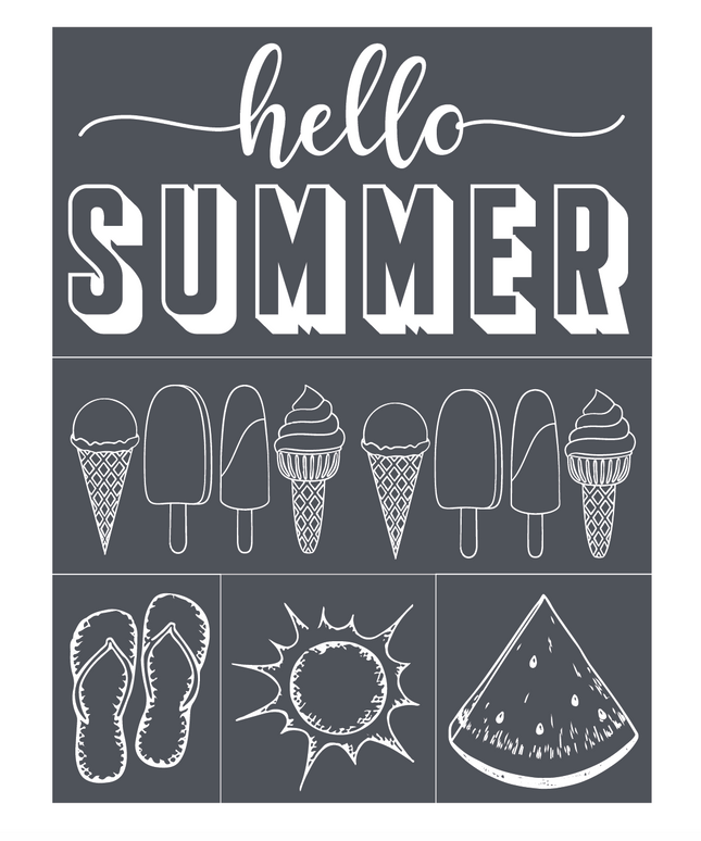 Hello Summer - Mesh Stencil 8.5x11
