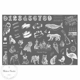 Animal Celebrations - Mesh Stencil 12x18