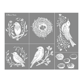 Birds - Mesh Stencil 8.5 x 11