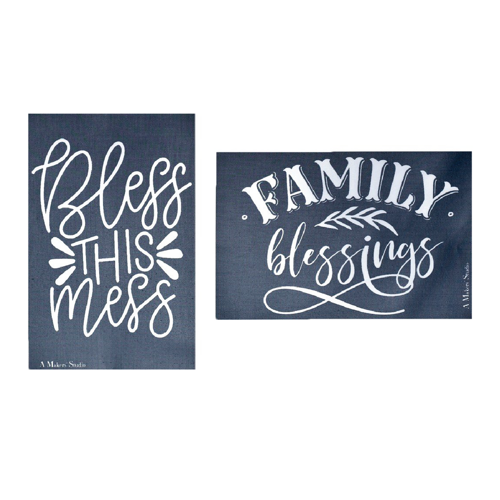 Family Blessings - Mesh Stencil 2 Pack 5.5 x 8.5