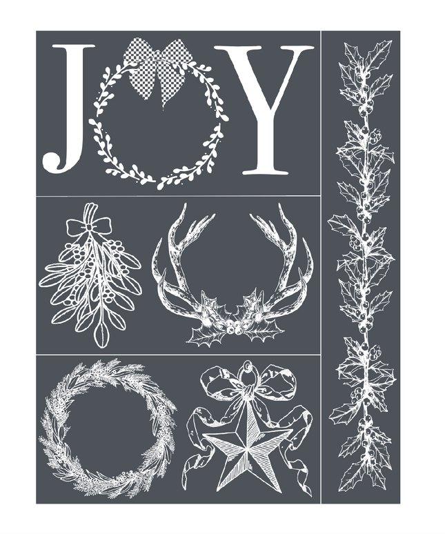 Holiday Joy - Mesh Stencil 8.5x11