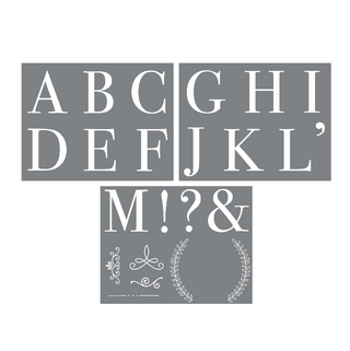 Alphabet A-M - Mesh Stencil 8.5x11 (3 sheets)